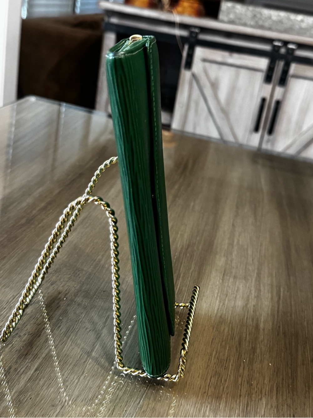 LV Louis Vuitton Green Epi Long Wallet - Picture 5 of 7